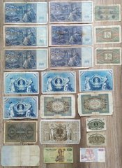 Німеччина / Єгипет / Італія - набір 22 банкноти - # 2 - VF / F