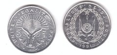 Djibouti - 5 Francs 1991 - UNC