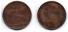 Великобритания - 1 Penny 1891 - F