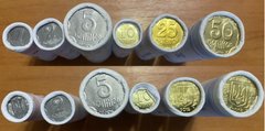 Україна - набір 6 монет 1 2 5 10 25 50 Копійок 2012 - 2019 - в ролах ( 50 шт в ролі ) - UNC