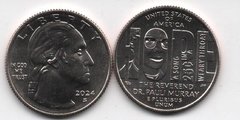 USA - 1/4 Dollar 2024 - S - Pauli Murray American women - Quarter 25 Cents - UNC