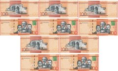 Домініканська Республіка / Домінікана - 5 шт х 100 Pesos Dominicanos 2019 ( 2020 ) - UNC