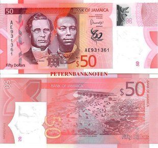 Ямайка - 50 Dollars 2022 ( 2023 ) - P. W96 - comm. - Polymer - UNC