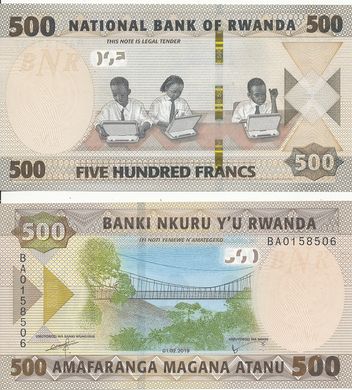 Rwanda - 500 Francs 2019 - UNC