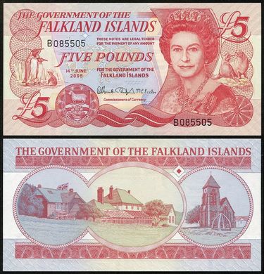 Фолклендські острови - 5 Pounds 2005 - P. 17a - UNC