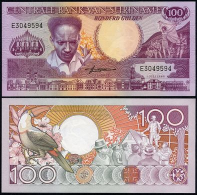 Суринам - 100 Gulden 1986 - UNC