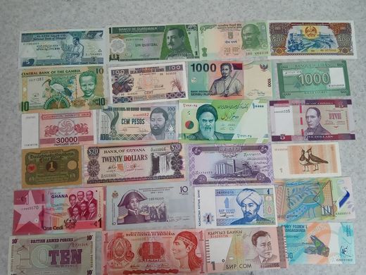 World - набір 100 банкнот із 100 країн - UNC