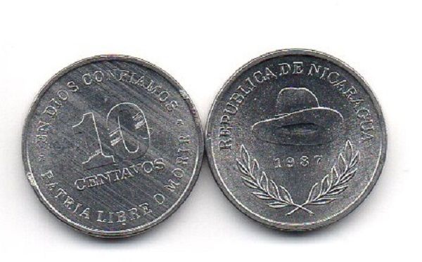 Никарагуа - 10 Centavos 1987 - UNC