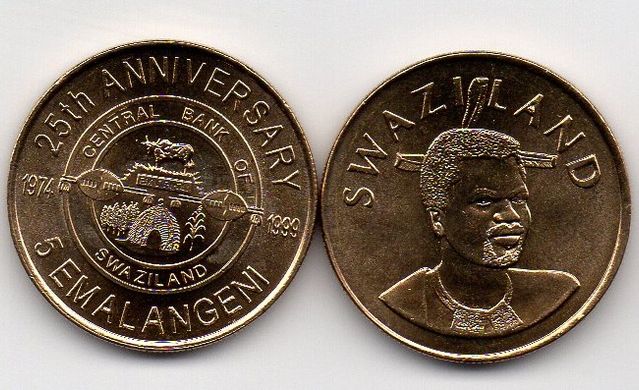 Свазиленд - 5 шт х 5 Emalangeni 1999 - commemorative - UNC
