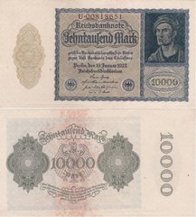 Germany - 10000 Mark 1922 - Ro. 69b, Serie U 00818651 - aUNC