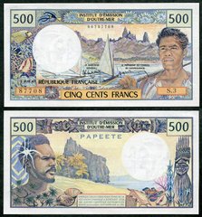 Таити - 500 Francs 1985 - Pick 25d - Papeete - XF