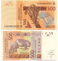 Західна Африка / Кот-д'Івуар - 500 Francs 2012 - letter A - UNC
