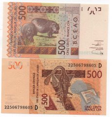 Западная Африка / Мали / D - 500 Francs 2022 - letter D - UNC