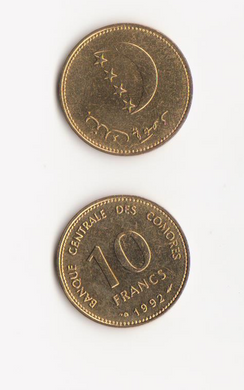Коморские острова / Коморы - 5 шт х 10 Francs 1992 - UNC