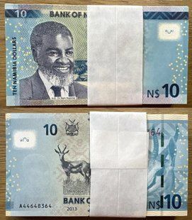 Намибия - 100 шт x 10 Dollars 2013 - P. 11b - пачка - UNC