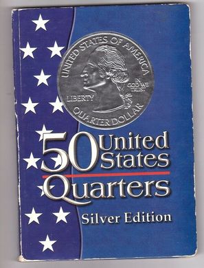 США - набор 50 монет 1/4 ( Quarter ) Dollar ( 25 Cents ) 1999 - 2008 - штаты США - в буклете - aUNC / UNC