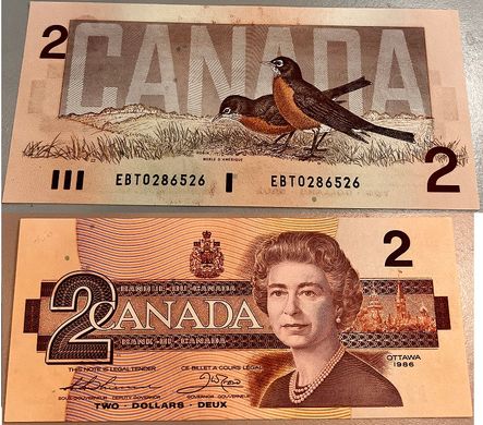 Канада - 2 Dollars 1986 - XF+