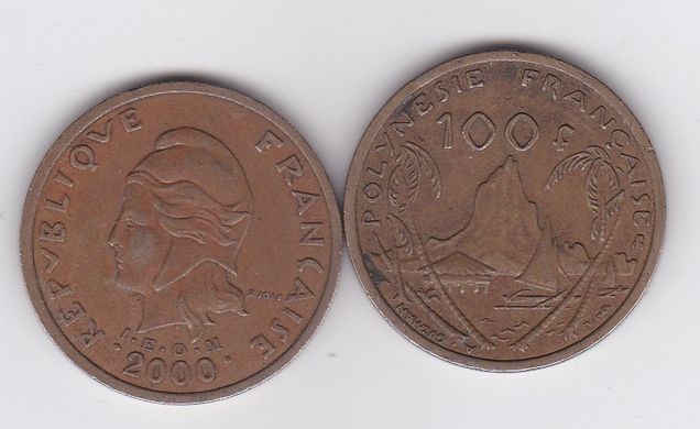 Французька Полінезія - 100 Francs 2000 - F