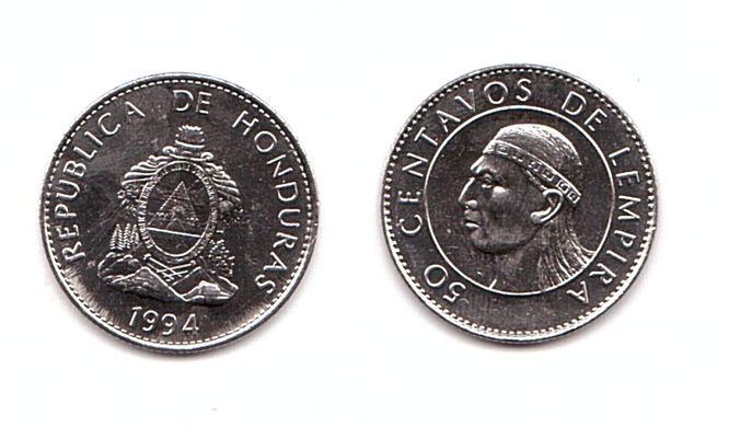 Honduras - 5 pcs x 50 Centavos 1994 - UNC