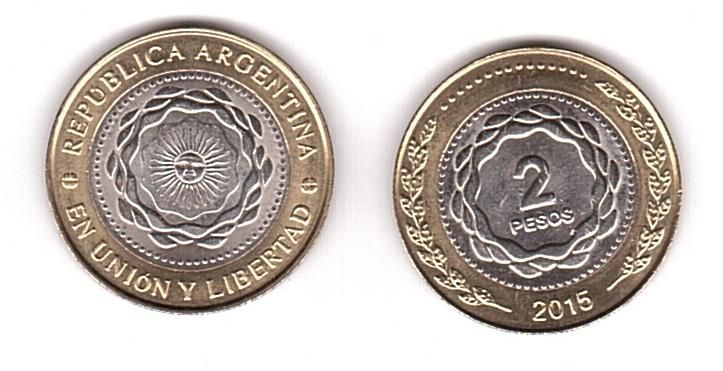 Argentina - 2 Pesos 2015 - UNC