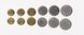 №2 - Киргизія - 5 шт. X набір 6 монет 1 10 50 Tyiyn 1 3 5 Som 2008 - 2009 - UNC