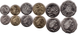 Австралія - ​​3 шт х набір 6 монет 5 10 20 50 Cents 1 2 Dollars 2000 - 2012 - UNC