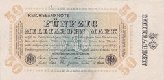 Германия - 50 Milliarden Mark 1923 - Ro. 116c - VF+
