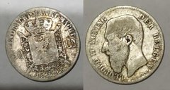 Belgium - 50 Centimes 1886 - inscription in Dutch - DER BELGEN - silver - F