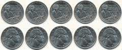 США - 5 шт. X 1/4 ( Quarter ) Dollar (25 Cents) 2022 - D - Ніна Отеро-Уоррен -;Американські жінки - UNC