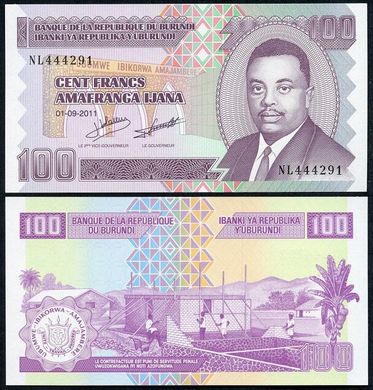 Бурунди - 5 шт х 100 Francs 2011 - P. 44b - UNC
