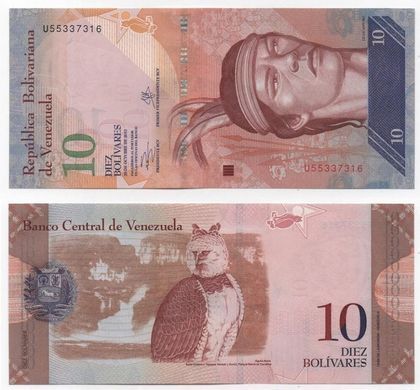 Венесуэла - 5 шт х 10 Bolivares 2013 - Pick 90d - UNC