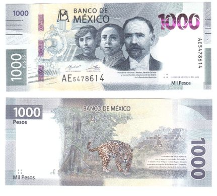 Мексика - 1000 Pesos 2020 - serie AE - UNC