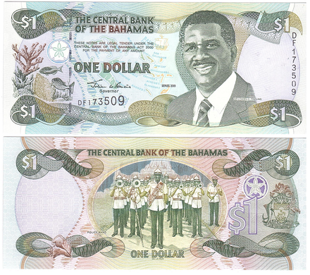 Багамские острова / Багамы - 1 Dollar 2001 - aUNC
