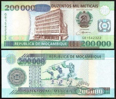 Мозамбик - 5 шт х 200000 Meticais 2003 - P. 141- UNC