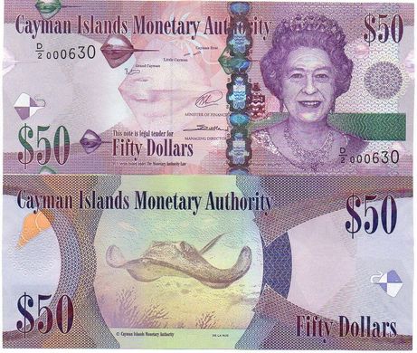 Кайманові Острови Каймани - 50 Dollars 2010 ( 2018 ) seria D/2 - UNC