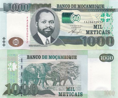 Mozambique - 1000 Meticais 2011 - P. 154 - UNC