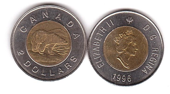 Канада - 2 Dollars 1996 - aUNC