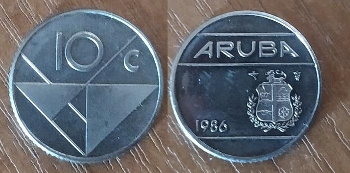 Аруба - 10 Cents 1986 - aUNC