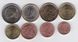 Italy - set 8 coins 1 2 5 10 20 50 Cent 1 2 Euro 2002 - XF