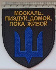 07 - Ukraine - Chevron - Moskal go home while alive - blue black
