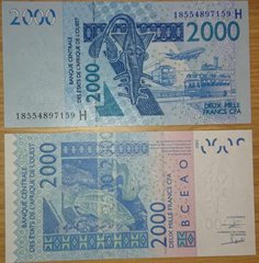 Західна Африка / Нігер - 2000 Francs 2018 - letter H - UNC