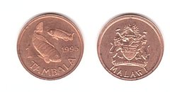 Malawi - 1 Tambala 1995 - with dots - aUNC