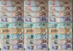 Сьерра-Леоне - 3 шт х набор 9 банкноты 1000 2000 5000 10000 1 2 5 10 20 Leones 2020 - 2022 - aUNC