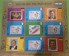 1686 - Парагвай - 1988 - Футбол Мексика 1986 + Италия 1990 - лист - Спецгашение