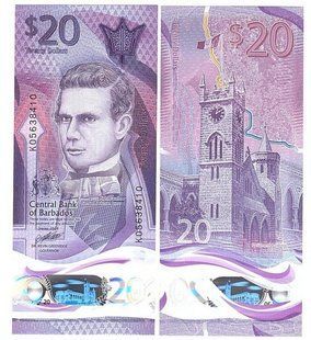Барбадос - 20 Dollars 2024 (2025) - P. 83b(2) - Polymer - UNC
