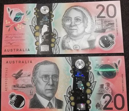 Австралія - ​​20 Dollars 2019 - P. 64 - Polymer - UNC