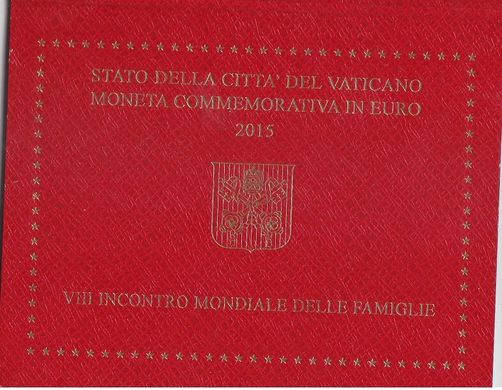 Ватикан - 2 Euro 2015 - in folder - UNC
