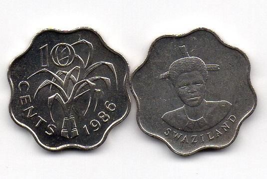 Swaziland - 5 pcs х 10 Cents 1986 - UNC