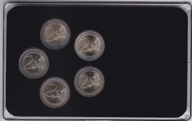 Германия - набор 5 монет x 2 Euro 2013 - Монастир Маульбронн - в футлярі - UNC
