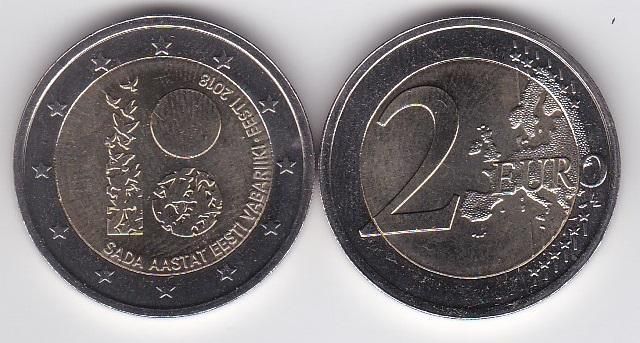 Estonia - 2 Euro 2018 - 100 Years of the Republic of Estonia - UNC